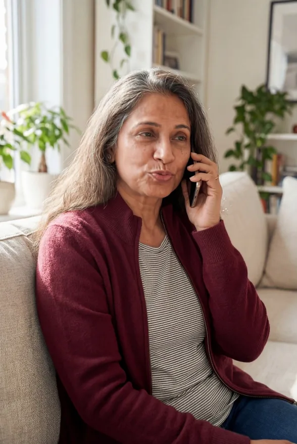 Patient speaking on the phone